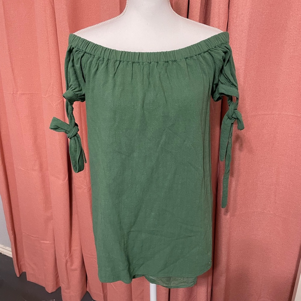 Stylish Olive Off-Shoulder Dress